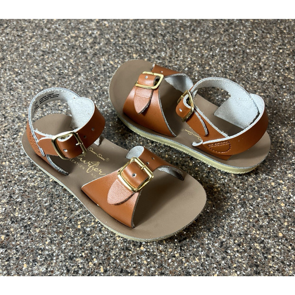 Hoy Shoe Co Brown Split Leather Little Girls Toddler Size 8 Summer Casual Sandal - Picture 1 of 11